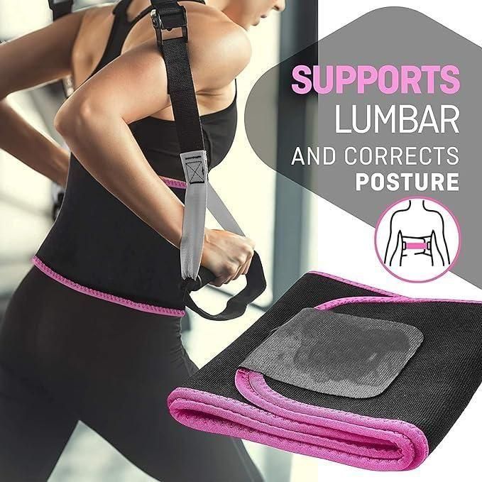🔥 Sweat Belt for Belly Fat | Adjustable Waist Trimmer
